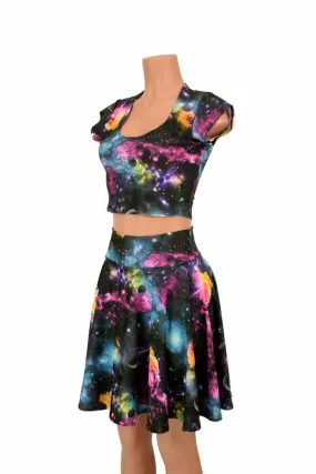 UV Galaxy Crop & Skirt Set