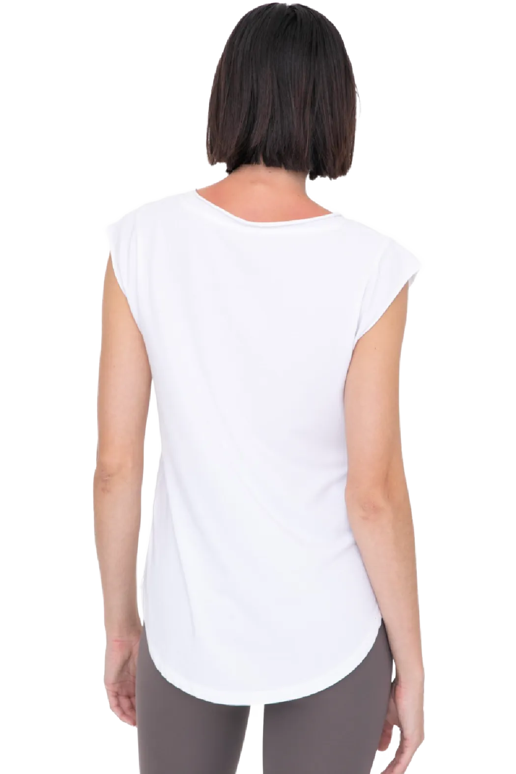 V Tee with Curved Hem