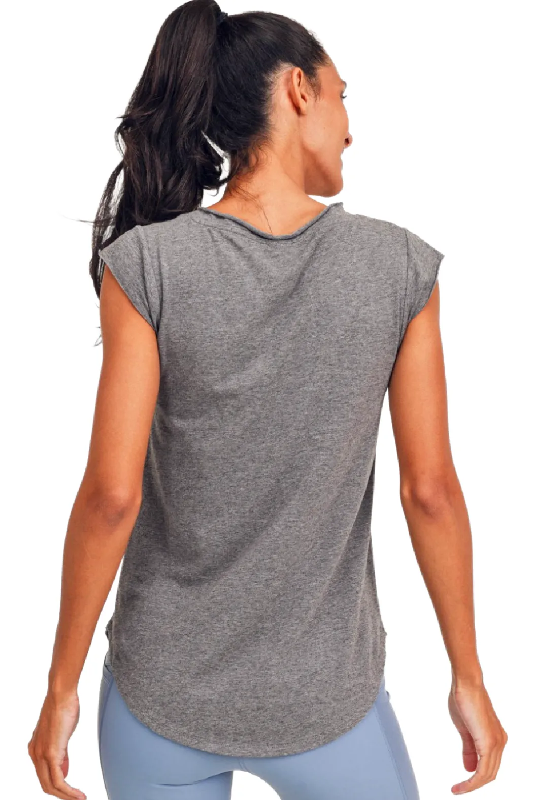 V Tee with Curved Hem