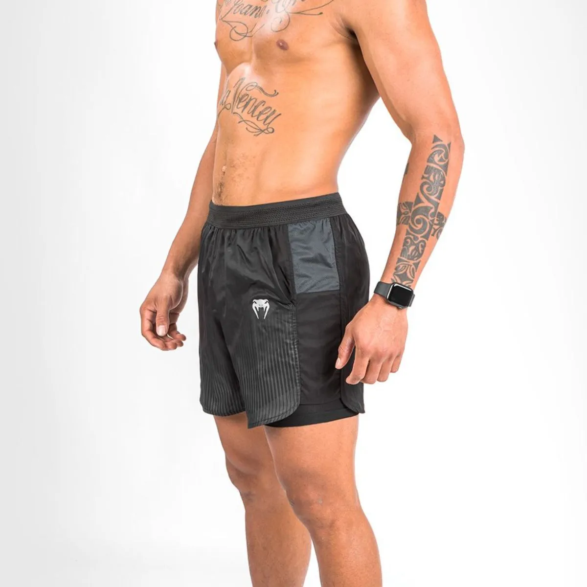 Venum Biomecha 2-In-1 Training Shorts Black/Grey