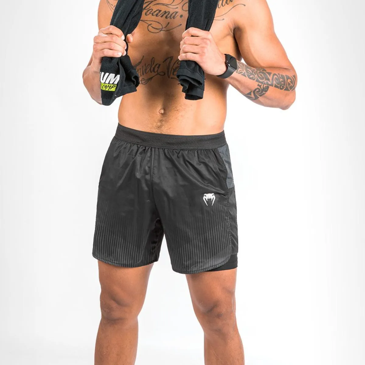 Venum Biomecha 2-In-1 Training Shorts Black/Grey